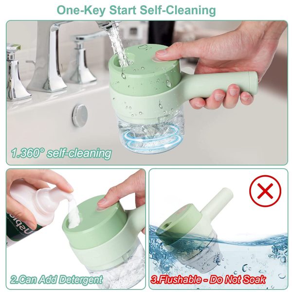 5 In 1 Handheld Hammer Electric Vegetable Cutter Set Mini Wireless Food Choppers Garlic Vegetable Chopper Slicer Machine ( Random Color)