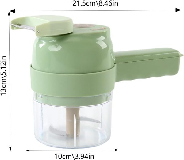 5 In 1 Handheld Hammer Electric Vegetable Cutter Set Mini Wireless Food Choppers Garlic Vegetable Chopper Slicer Machine ( Random Color)