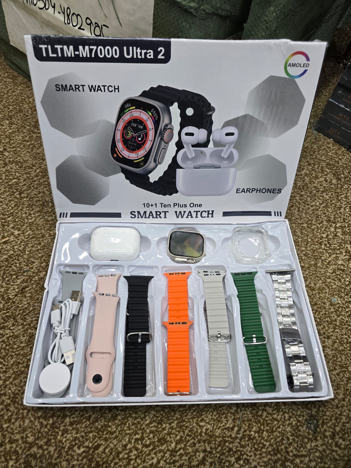 T20 ultra2 with 4 Strap Series 9 Gesture Operation Bluetooth Call Smartwatch Wireless Charging HD Big Screen Fitness Watch