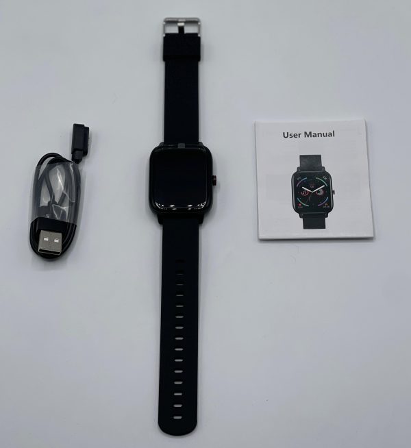 H20 Smartwatch Made In Dubai – Waterproof Fitness Tracker With Heart Rate Monitor, Blood Pressure, Sleep Tracking, Step Counter, Touchscreen Sports Watch For Men And Women – Black Color