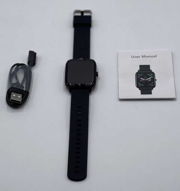 H20 Smartwatch Made In Dubai – Waterproof Fitness Tracker With Heart Rate Monitor, Blood Pressure, Sleep Tracking, Step Counter, Touchscreen Sports Watch For Men And Women – Black Color