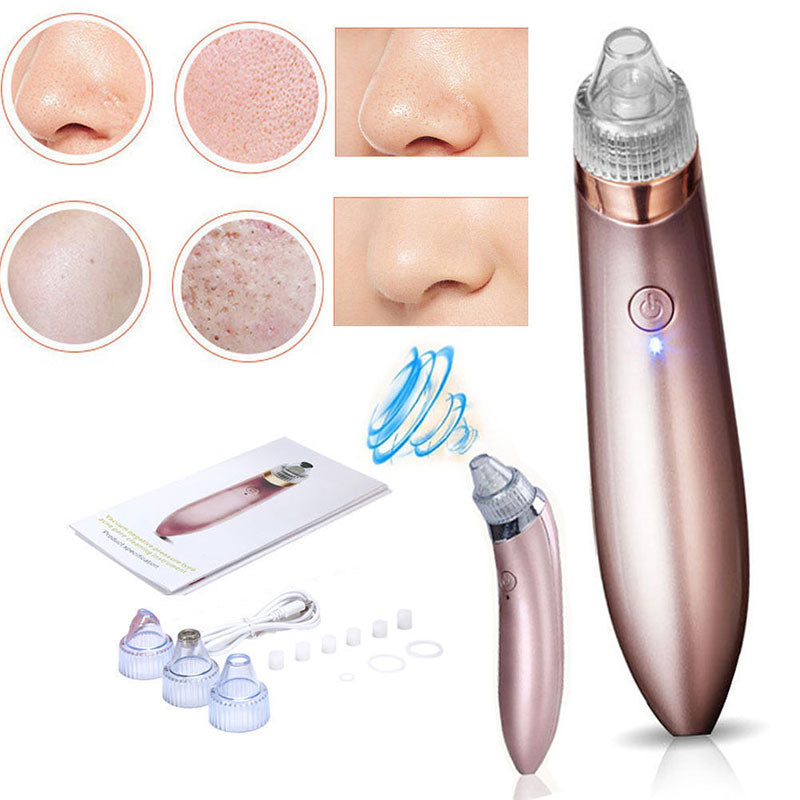 Blackhead Remover Face Acne Black Dot Pimple Electric Blackhead Vacuum Cleaner Pore Skin Care Tools Machine 4 Replacement Head