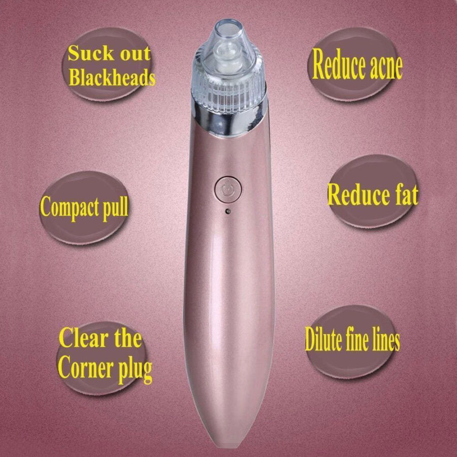 Blackhead Remover Face Acne Black Dot Pimple Electric Blackhead Vacuum Cleaner Pore Skin Care Tools Machine 4 Replacement Head