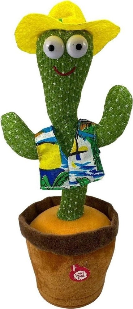Interactive Dancing Cactus Toy – Singing, Talking, Voice Recording Plush With Usb Rechargeable Function – Fun Educational Gift For Babies And Kids (ages 6 Months & Up) – Rechargeable & With Box