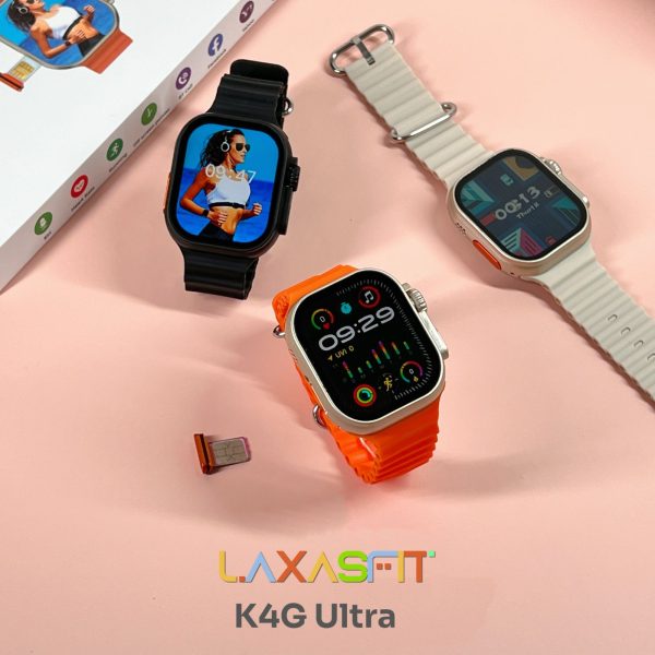 K4g Ultra Smart Watch – With Sim Support & Built-in Camera Smart Watch | Rubber Strap Support Sim Card | Sport Smart Watch | Bold Design (random Color)
