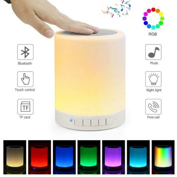 Portable Touch Lamp Bluetooth Speaker | Smart Touch Night Light Desk Lamp Color Changing ₨1,010