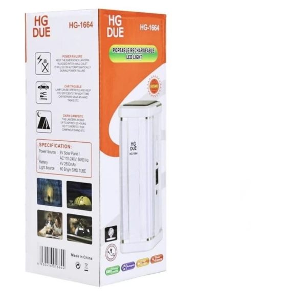 Solar Rechargeable Lantern Light Best Emergency Flash Light For Home & Outdoor – Hg-1664 (random Color