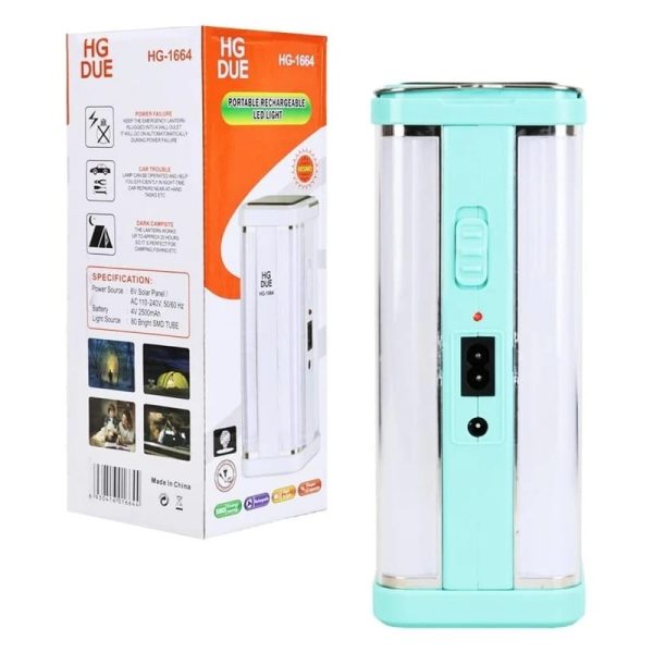Solar Rechargeable Lantern Light Best Emergency Flash Light For Home & Outdoor – Hg-1664 (random Color