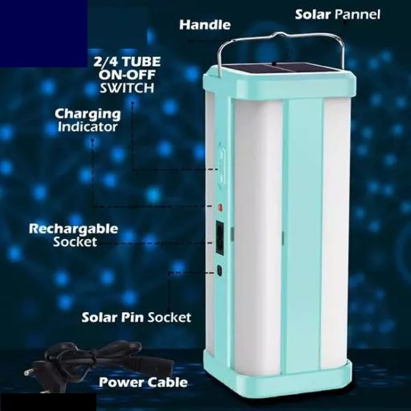 Solar Rechargeable Lantern Light Best Emergency Flash Light For Home & Outdoor – Hg-1664 (random Color