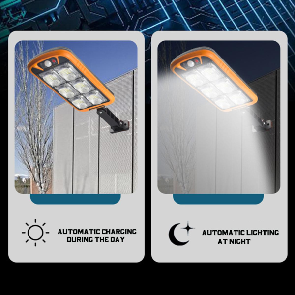 Solar Street Cob Light With Sensor Zb-150b | Motion Sensor Security Streetlight For Parking Lot Remote Control (random Color)