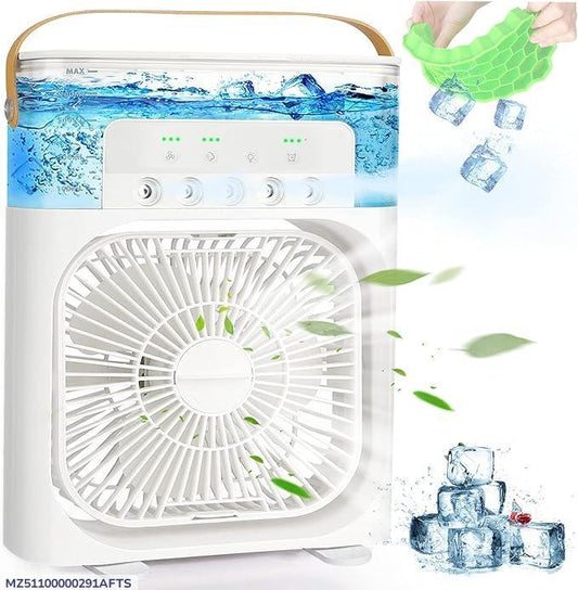Portable Air Conditioner Fan Usb Electric Fan With Led Night Light, Fine Mist Water, And Humidifier Function | Led Night Light Water Mist – Random Color 12 Inch