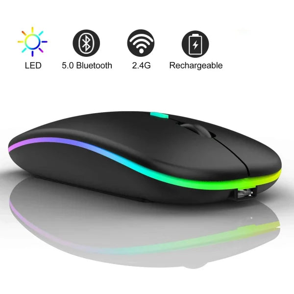 Hp W10 Wireless Rgb Bluetooth, Wireless, Rechargeable Slim Mouse