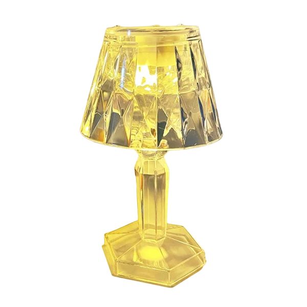 Led Night Light Crystal Diamond Table Lamp (cell Operated)