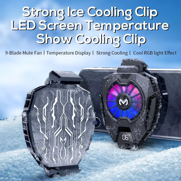 Memo Dl05 Portable Semiconductor Phone Cooler Fan – Multi-function Gaming Cooling Device | Best Quality Fan For Gaming – Random Color