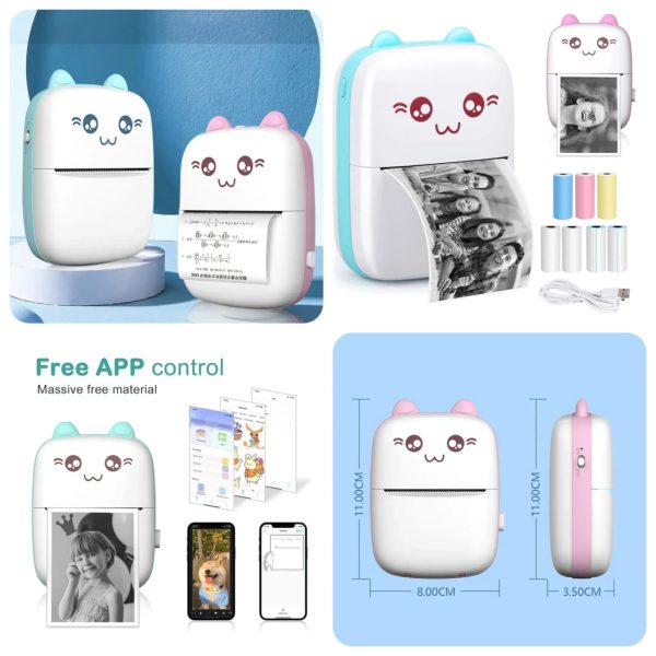 Mini Portable Pocket Thermal Printer (random Color