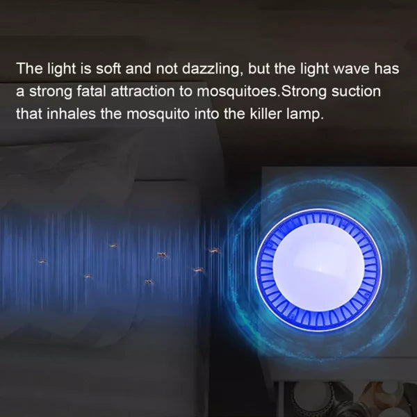 Mosquito Trap With Killer Lamp | Eco Friendly Chemical Free Usb Connected Uv Led Light Fly Bug Di-speller With Suction Fan Repellent Lamp (random Color)