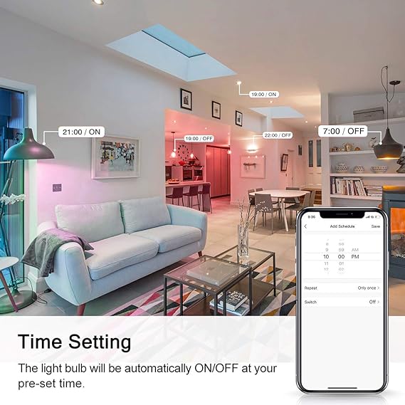 Color Changing Smart Wifi Rgb Led Bulb, Dim-able And Color Changing – Voice Controlled, 13watt – 220v Led Smart Rgb Bulb,