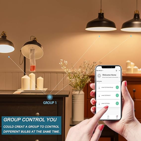 Color Changing Smart Wifi Rgb Led Bulb, Dim-able And Color Changing – Voice Controlled, 13watt – 220v Led Smart Rgb Bulb,
