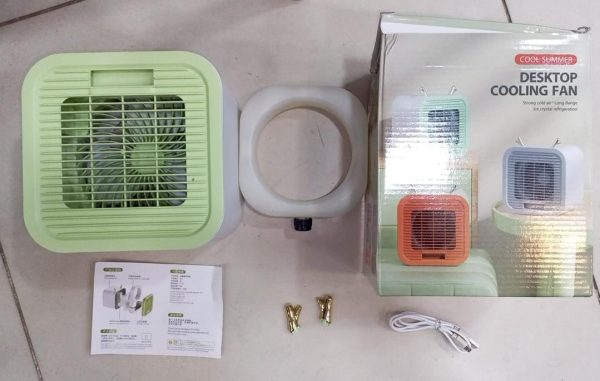 Portable Desktop Air Conditioning Fan | Three Gears Adjustable Strong Cold Air Fast Cooling Usb Fan For Indoor Rechargeable (random Colour)