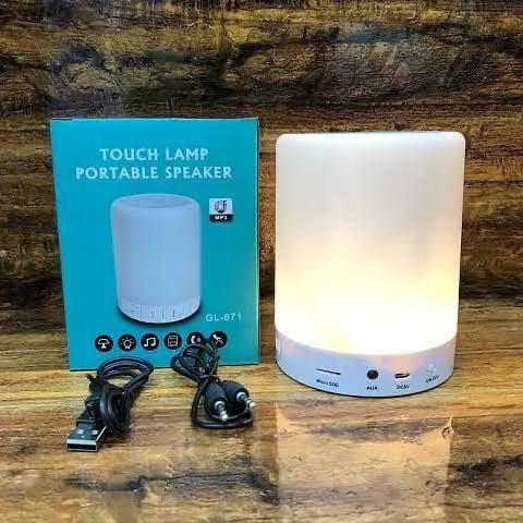 Portable Touch Lamp Bluetooth Speaker | Smart Touch Night Light Desk Lamp Color Changing ₨1,010