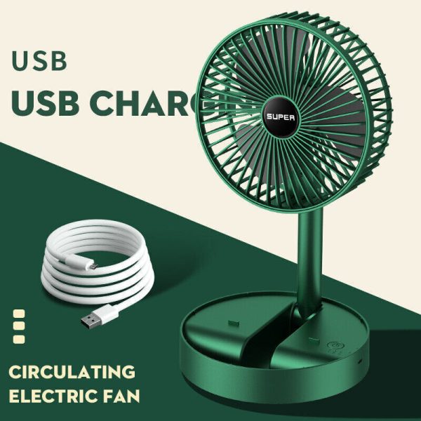 Telescopic Folding Fan Summer Silent Desktop Retractable Fan For Office Bedroom School Usb Ventilator (electric Usb Operated) (random Color)