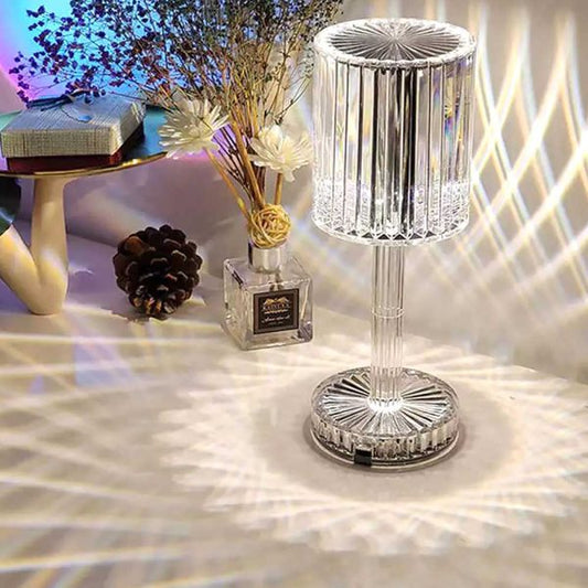 Rgb Crystal Touch Table Lamp  Led Night Light Bedside Lamp With Usb Charging Port For Living Room Bedroom