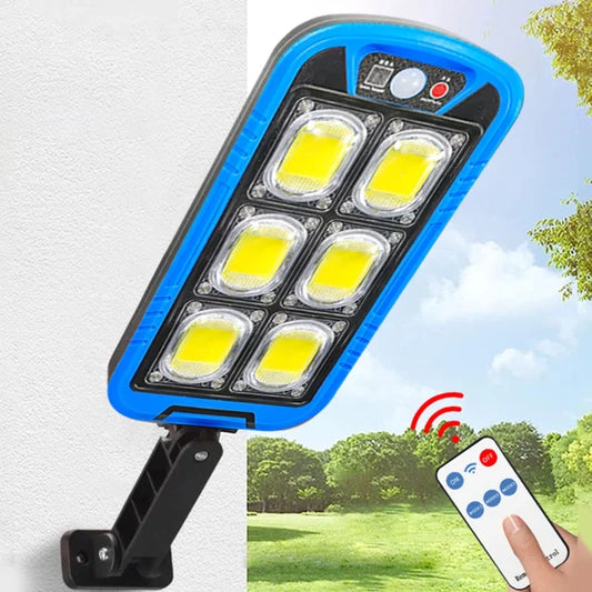 Solar Street Cob Light With Sensor Zb-150b | Motion Sensor Security Streetlight For Parking Lot Remote Control (random Color)