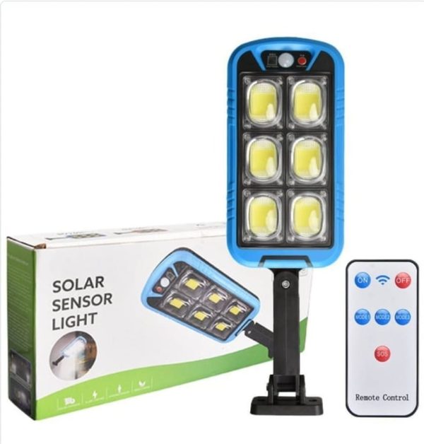 Solar Street Cob Light With Sensor Zb-150b | Motion Sensor Security Streetlight For Parking Lot Remote Control (random Color)